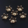15mm cast copper flower stamens with diamonds, a best-selling color-preserving ancient-style accessory Application Scenario